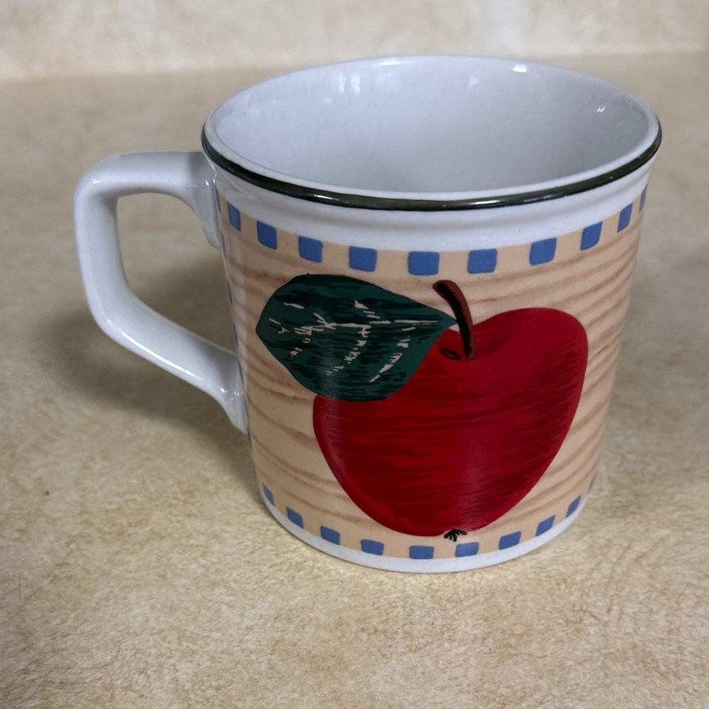 Charming Red Apple Ceramic Mug by Tienshan